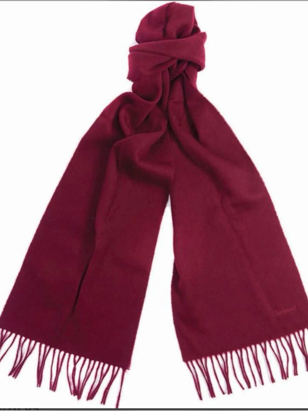 Barbour Lambswool Woven Scarf in Burgundy